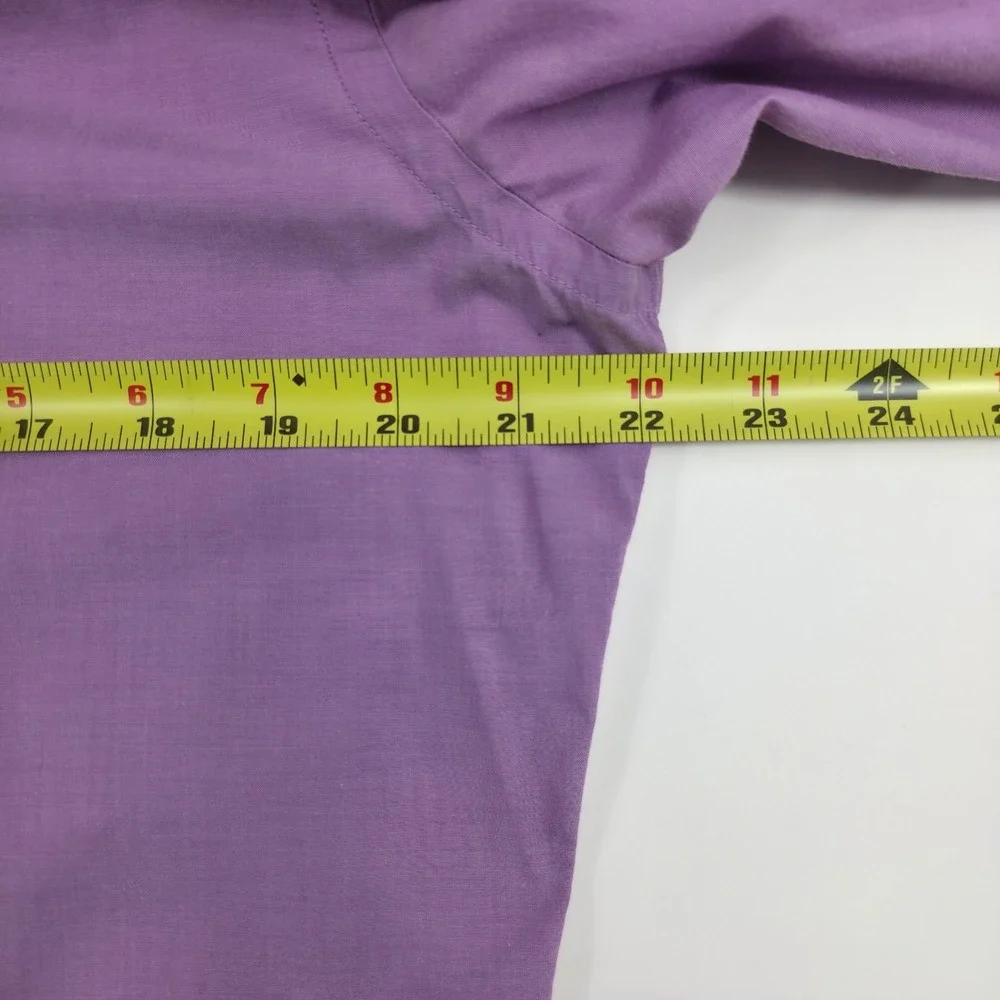 Banana Republic Men Shirt Stretch Slim Fit Medium Purple Long Sleeve Button Down